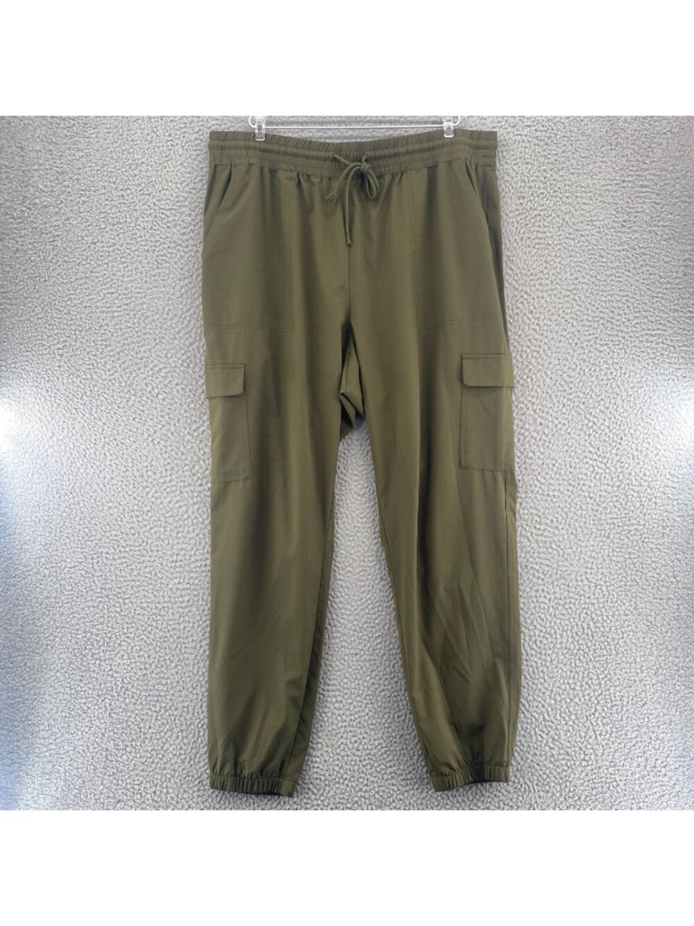StretchTech Pants Women Extra Large Tall Green Dry Quick Joggers Pockets Stretch